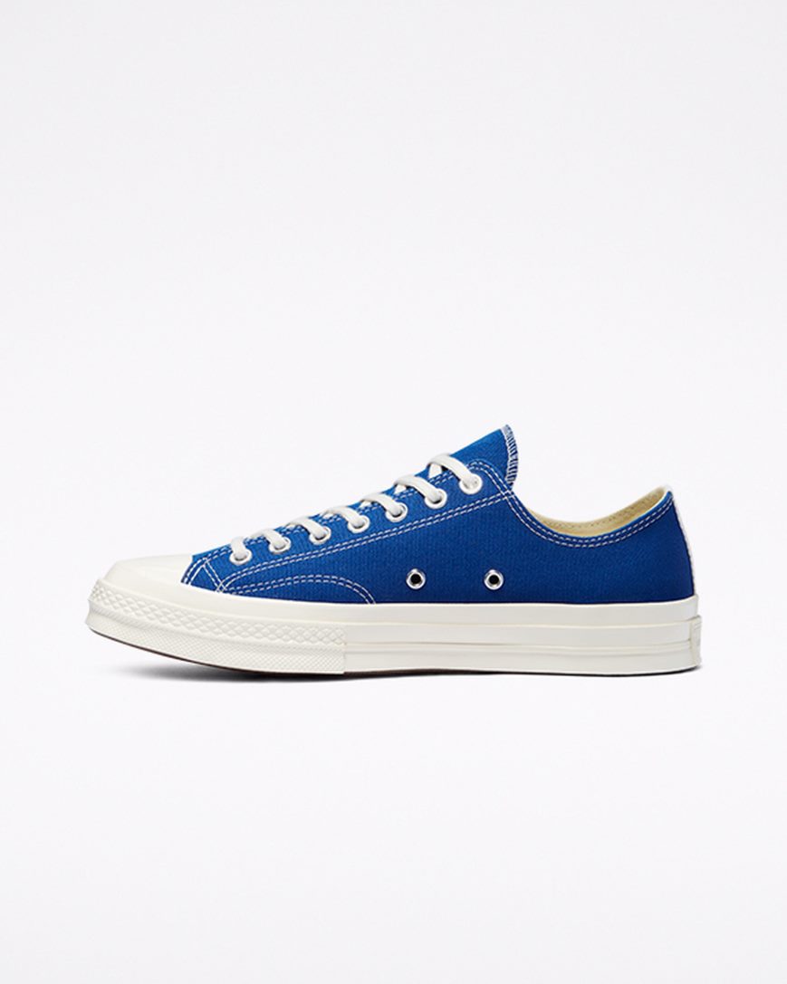 Women's Converse x Comme des Garçons PLAY Chuck 70 Low Top Shoes Blue / Black | AU 053C6S